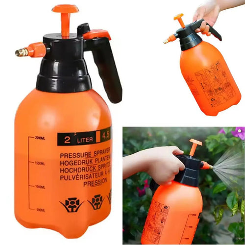 2L Garden Hand Pump Sprayer – Portable Pressure Spray Bottle Water Weed Chemical