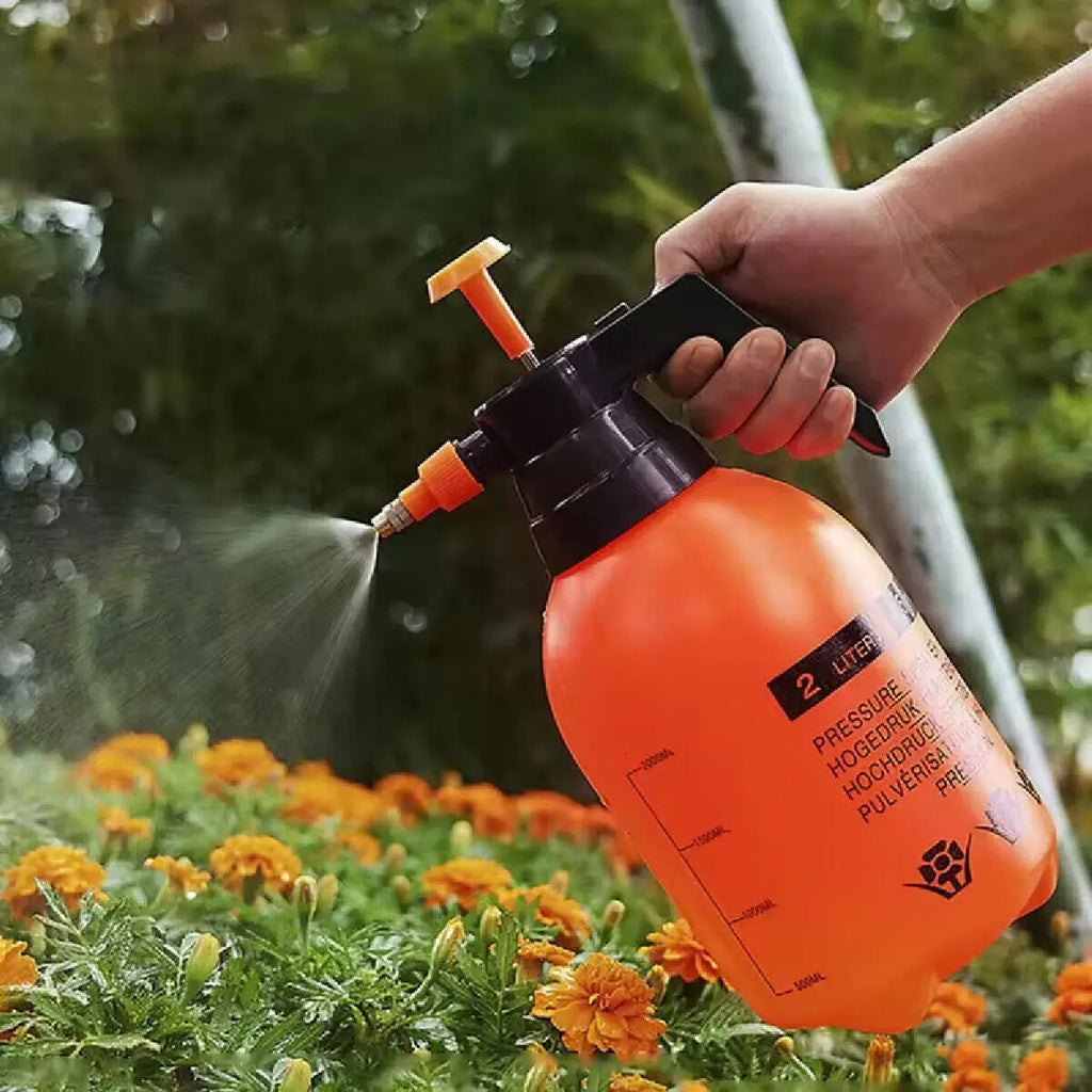 2L Garden Hand Pump Sprayer – Portable Pressure Spray Bottle Water Weed Chemical